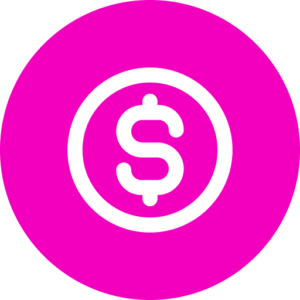 An icon of a dollar symbol in a circle
